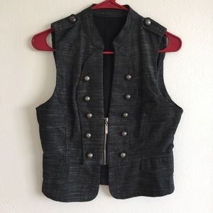 Dark grey & structured vampy, military vest